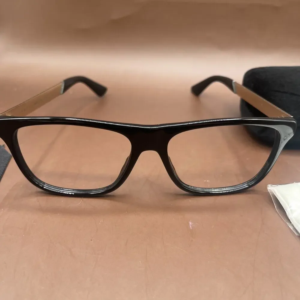 Gucci GG0687S 002 Black Gold Tone 57-17-145 Frame Sunglasses Men AS IS FOR PARTS
